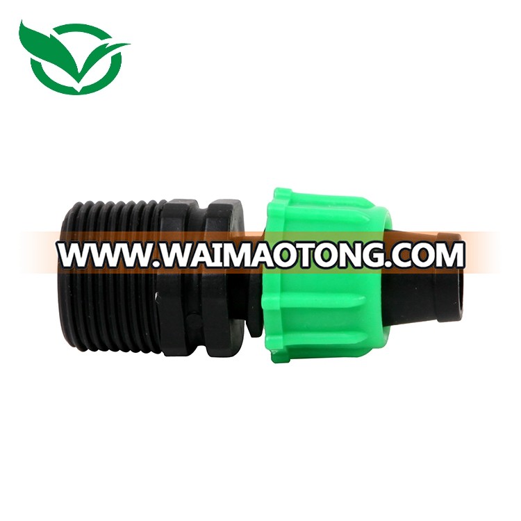 China Ldpe Male Thread Lock Ring Coupling For Drip Irrigation Tape